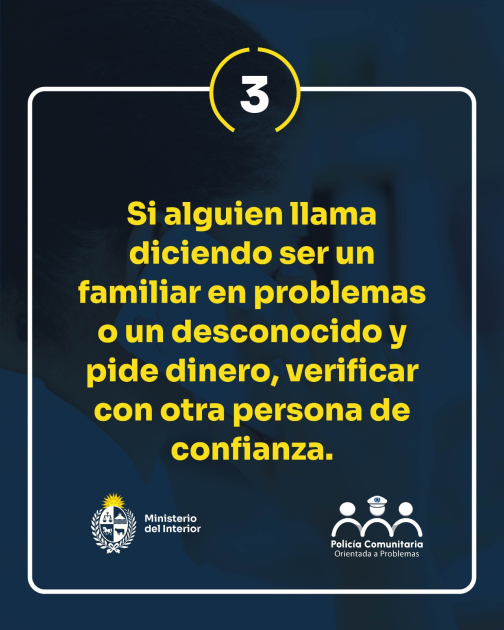 Recomendacion por estafas cuidado con llamados de desconocidos en nombre de familiares
