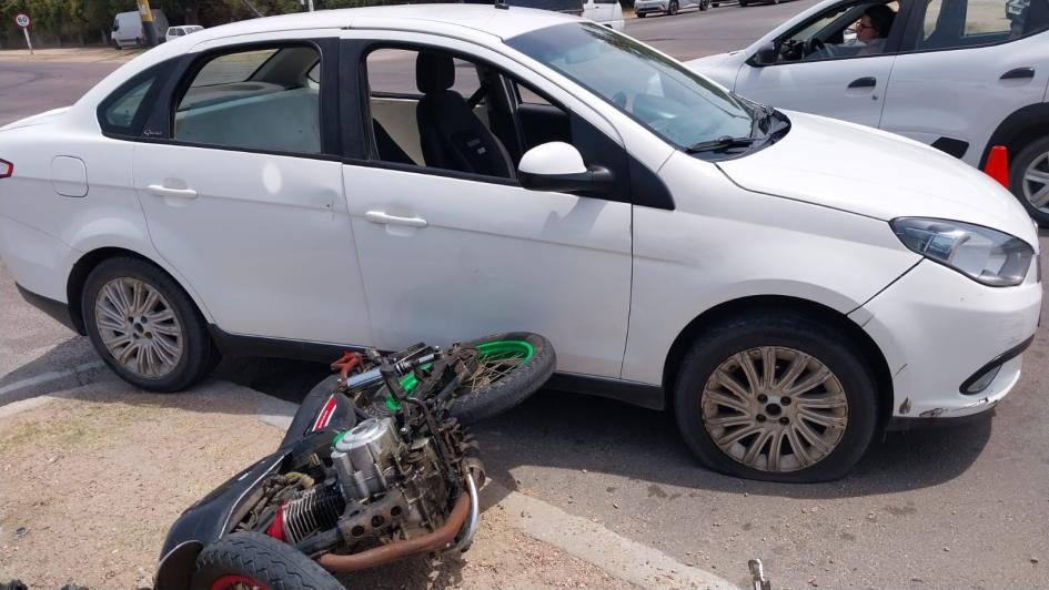 Moto en que viajaban los condenados