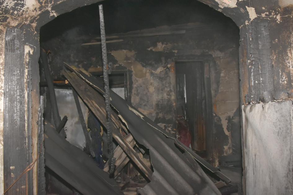 Vivienda incendiada Vivienda incendiada