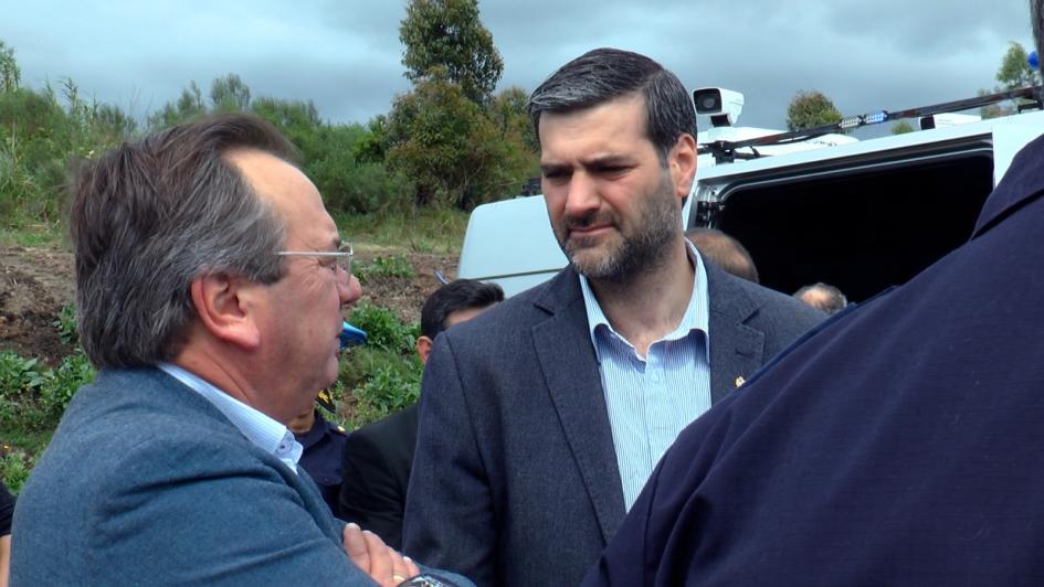 ministros del Interior, Nicolás Martinelli, y de Transporte y Obras Públicas, José Luis Falero,