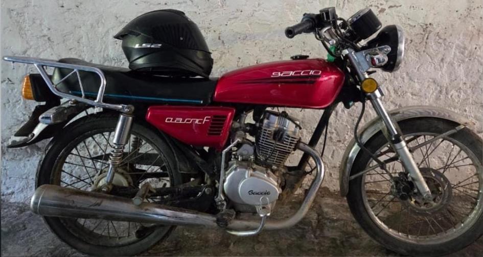 moto involucrada en la rapiña a comercio