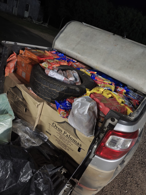 Mercadería en presunta infracción aduanera incautada por efectivos de Caminera.
