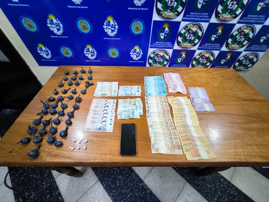 objetos incautados en el operativo