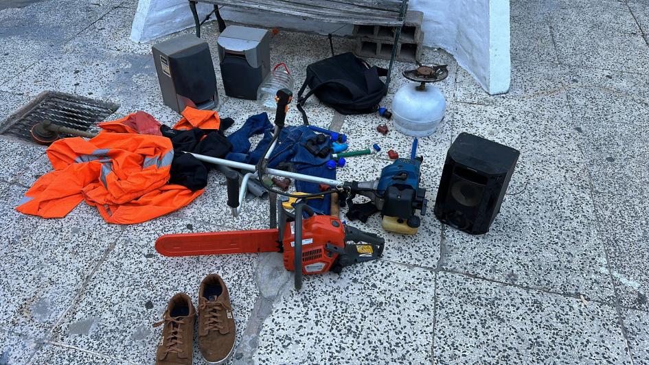 Artículos hurtados recuperados por la Policía de Treinta y Tres Detalles de la incautación