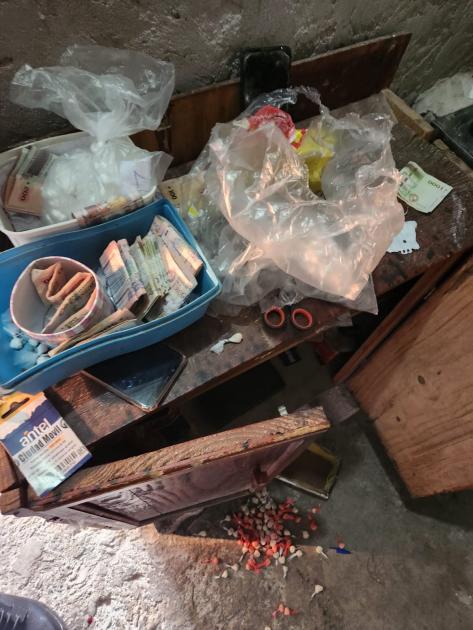 Parte de la droga incautada. Parte de la droga incautada.