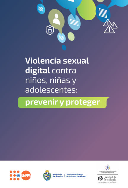 Portada del tríptico sobre violencia sexual digital hacia niños, niñas y adolescentes