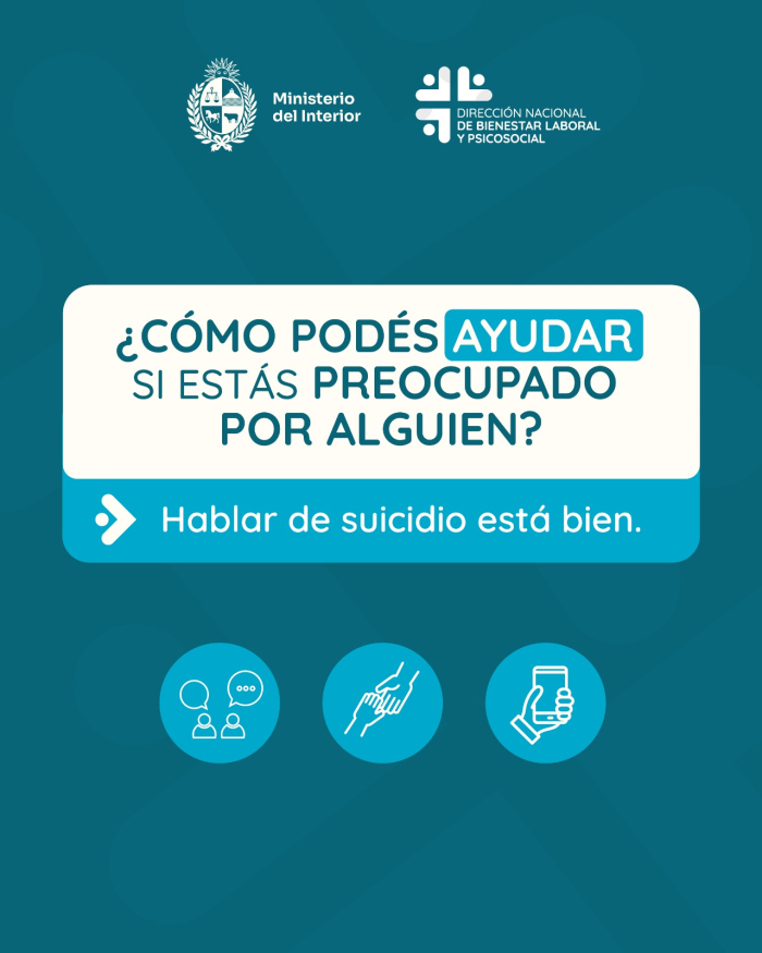 ¿Cómo podés ayudar si estás preocupado por alguien? ¿Cómo podés ayudar si estás preocupado por alguien? Hablar de suicidio está bien.