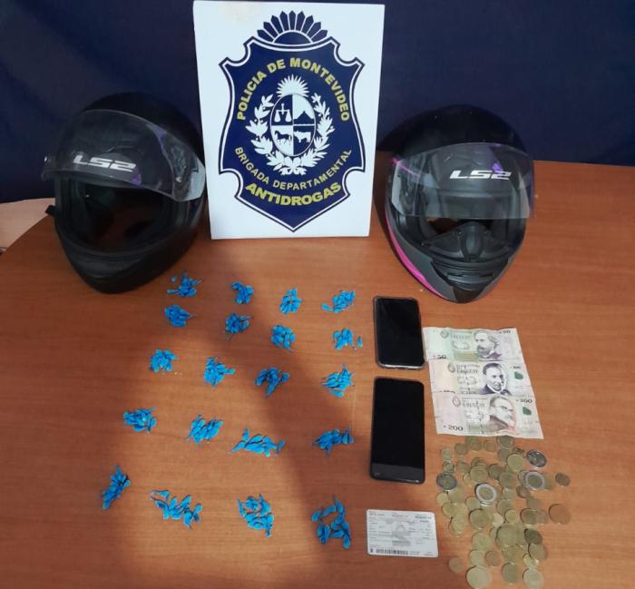 droga y objetos incautados