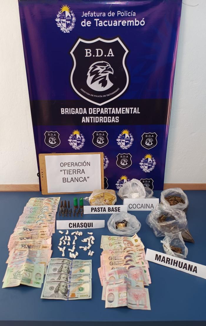Efectos, sustancia y dinero incautados