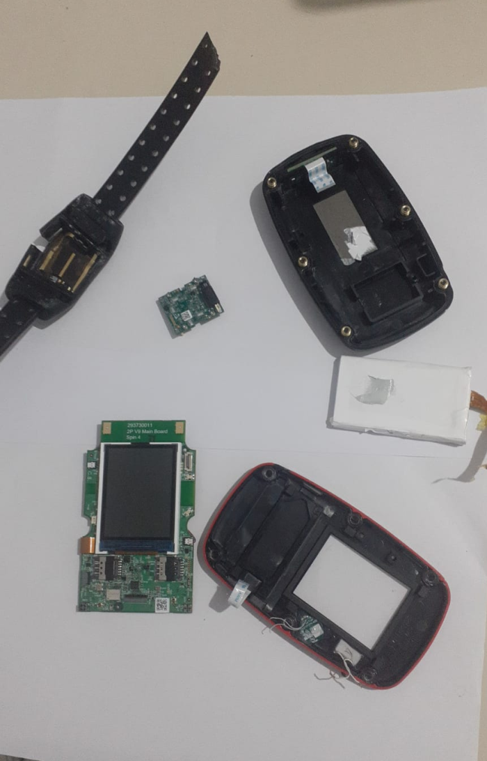 Dispositivo electrónico dañado por la ofensora en la ciudad de Libertad