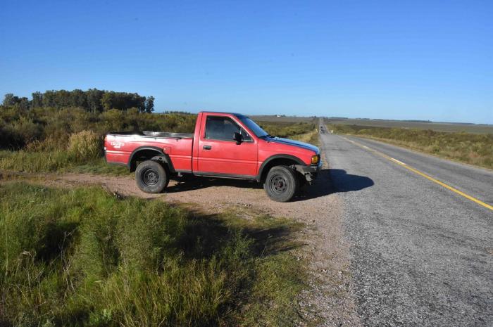 Camioneta Isuzu incautada
