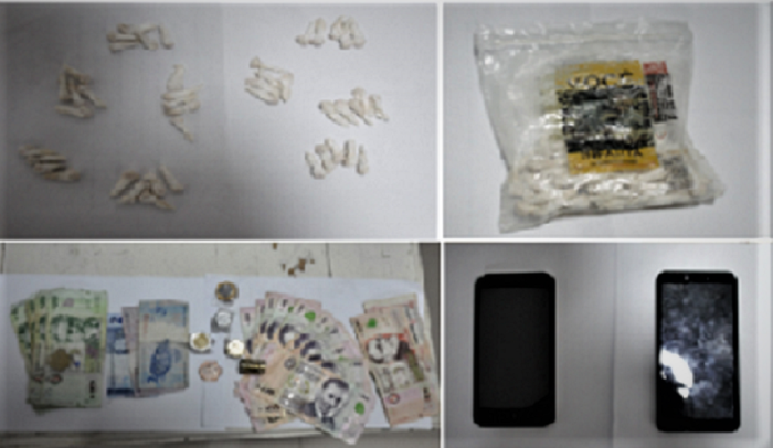 Incautación de droga, teléfonos celulares y dinero. Droga, teléfonos celulares y dinero.