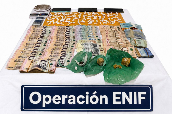 Droga dinero balanza y celulares incautados en Operación ENIF