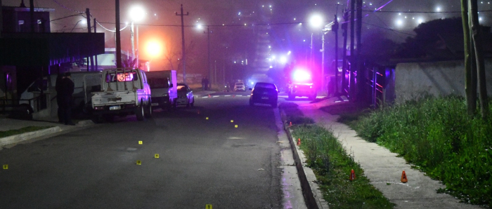 Escena del homicidio del barrio Peñarol