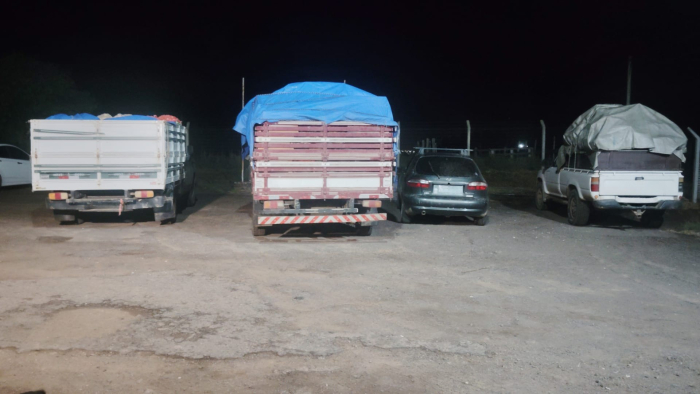 Policía Caminera detuvo cuatro vehículos con mercadería de contrabando por valor 2 millones de pesos