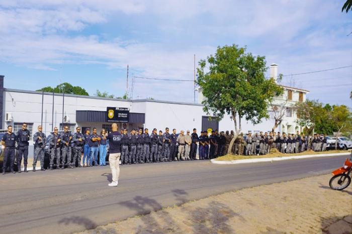 Fuerzas policiales conjuntas de Artigas - Uruguay y Quaraí - Brasil.