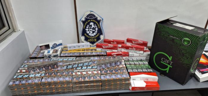 cigarrillos incautados en el allanamiento