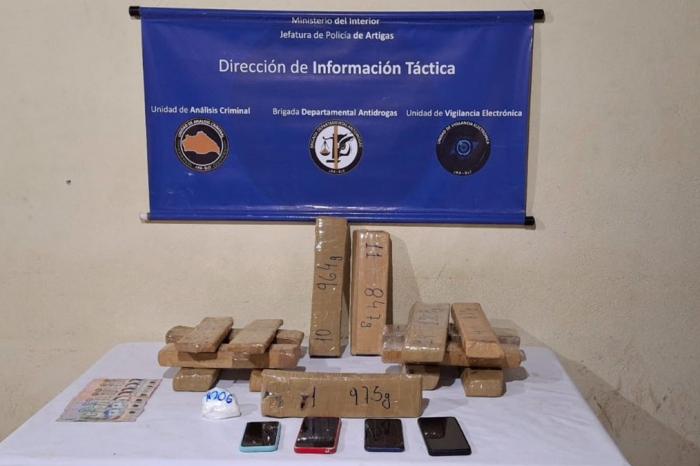 Incautaciones de la Brigada Departamental Anti Drogas de Artigas.