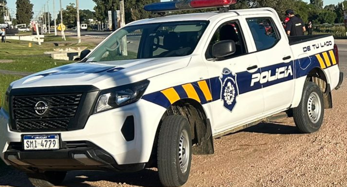 En la imagen móvil policial en Ciudad del Plata