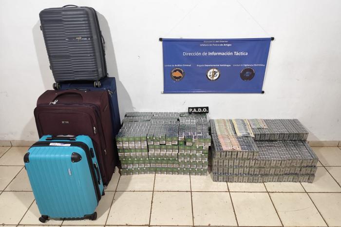 Mercadería de contrabando incautada.