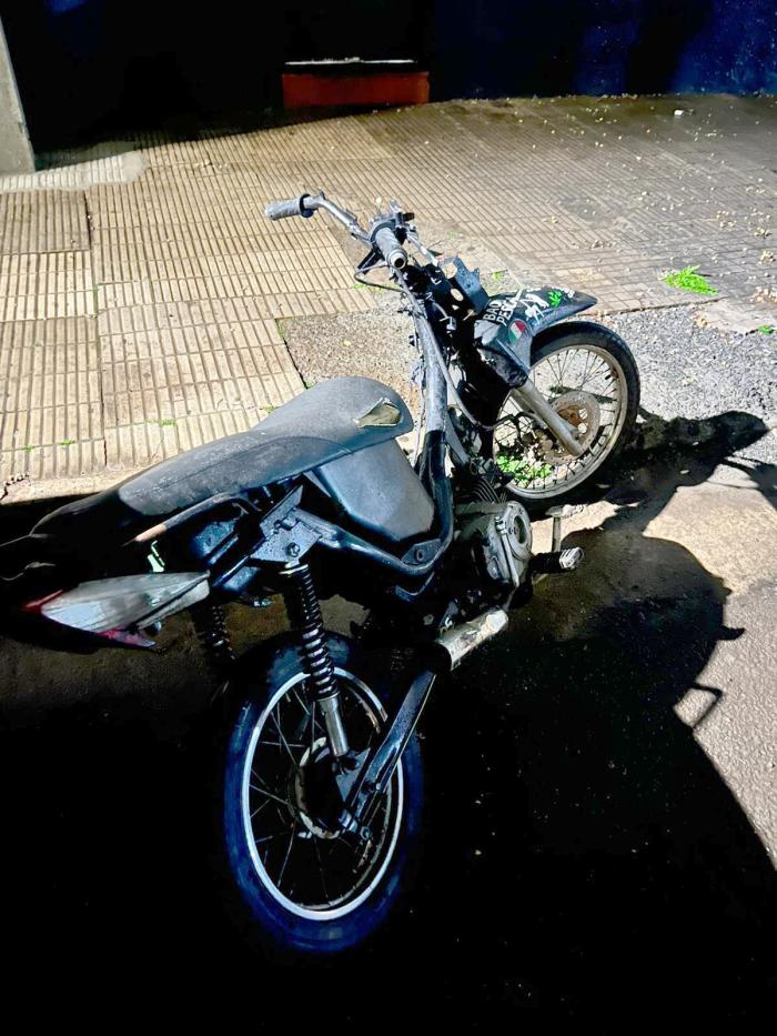 Motocicleta incautada.