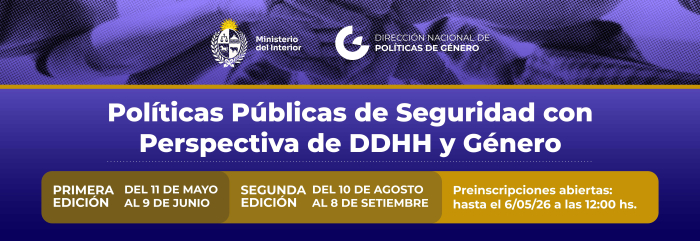 curso “Políticas Públicas de Seguridad con Perspectiva de DDHH y Género” curso “Políticas Públicas de Seguridad con Perspectiva de DDHH y Género”
