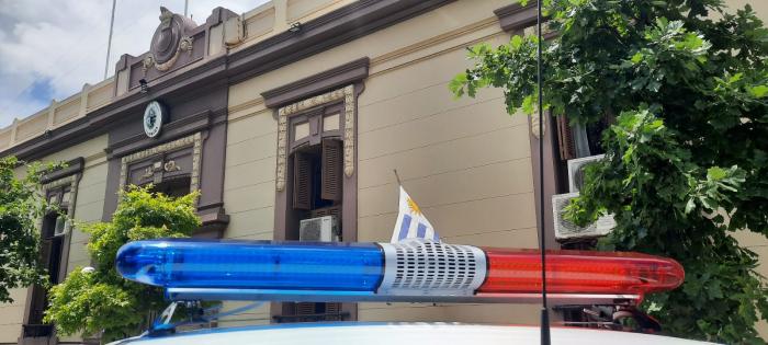 Imagen de barral de móvil policial Imagen de barral de móvil policial