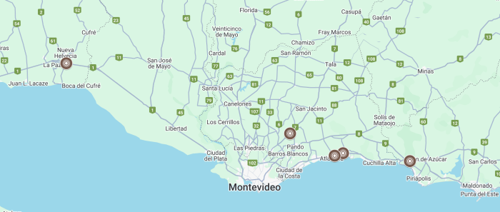 Dirección Nacional de Policía Caminera Ubicación de radares de Policía Caminera