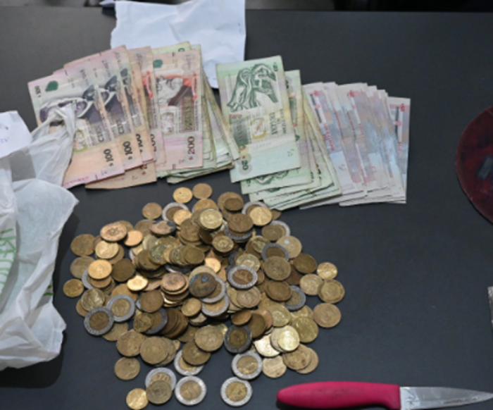 Efectos incautados al implicado en rapiñas a ómnibus