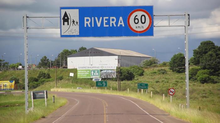 Cartel de ruta de Rivera.