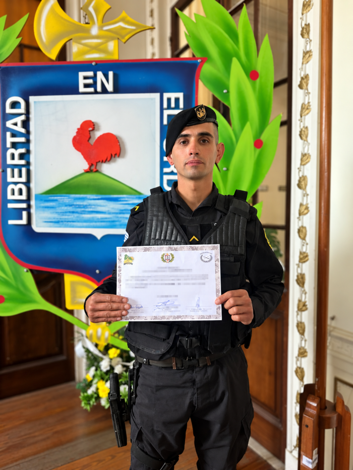 Funcionario Policial que realizó el curso