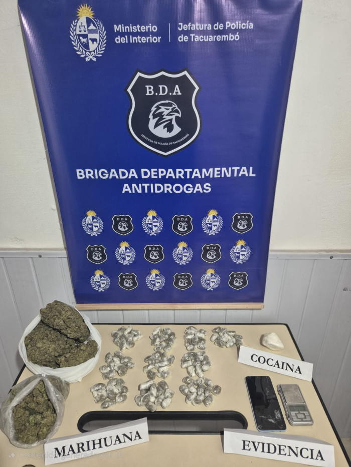 Sustancia estupefaciente incautada