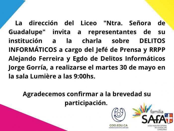 Carta presentación de la charla