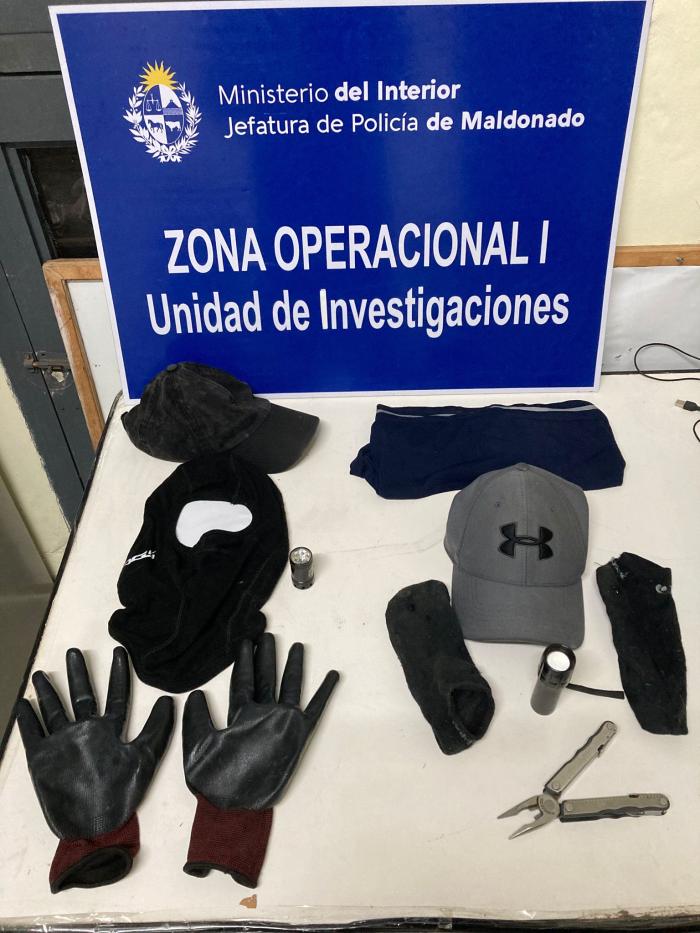 Vestimenta utilizada por los autores al intento del hurto 