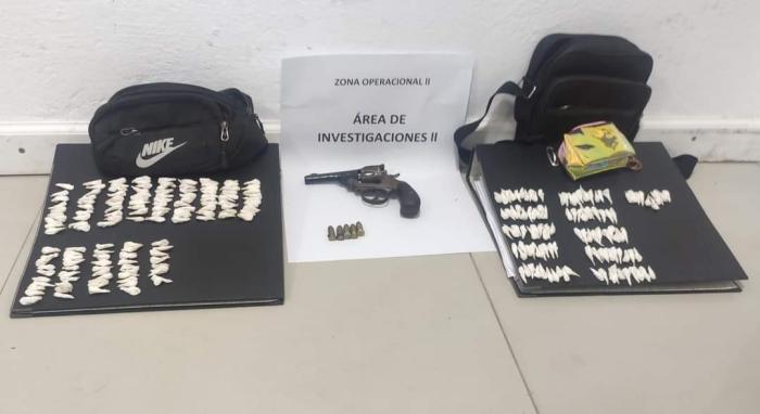 Incautación de estupefacientes y arma de fuego 