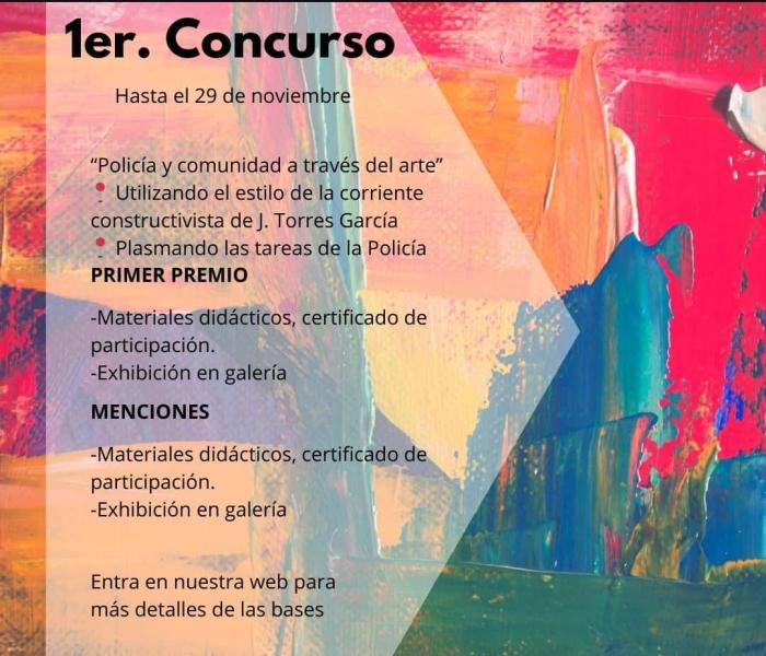 Flyer del Concurso "Policía y Comunidad a través del Arte” 