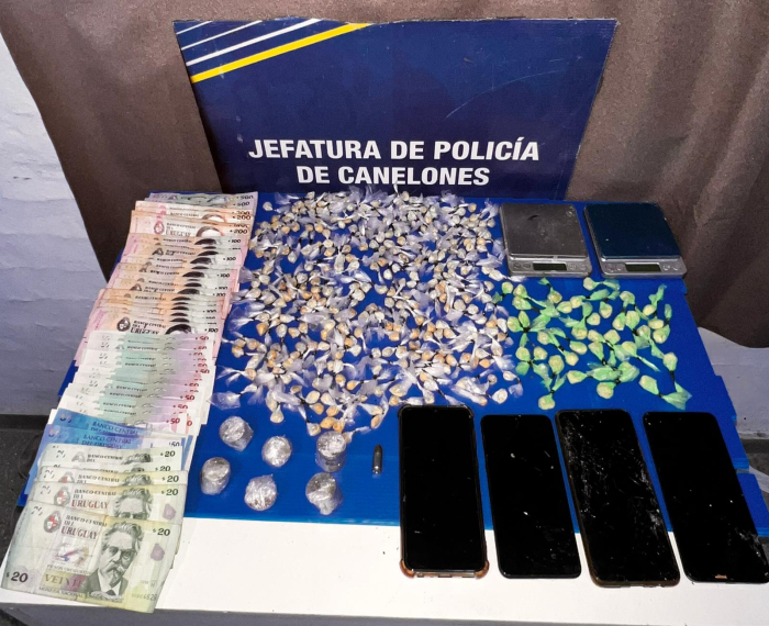 Incautación de estupefacientes y dinero