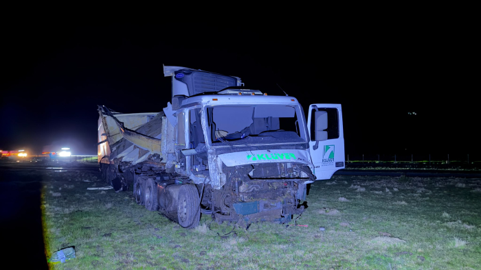 Colisión de camiones de carga en ruta 3 Vehículo participante del siniestro