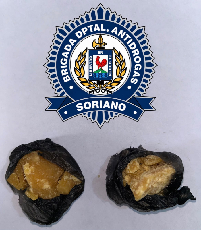 Sustencia estupefaciente incautada en el operativo