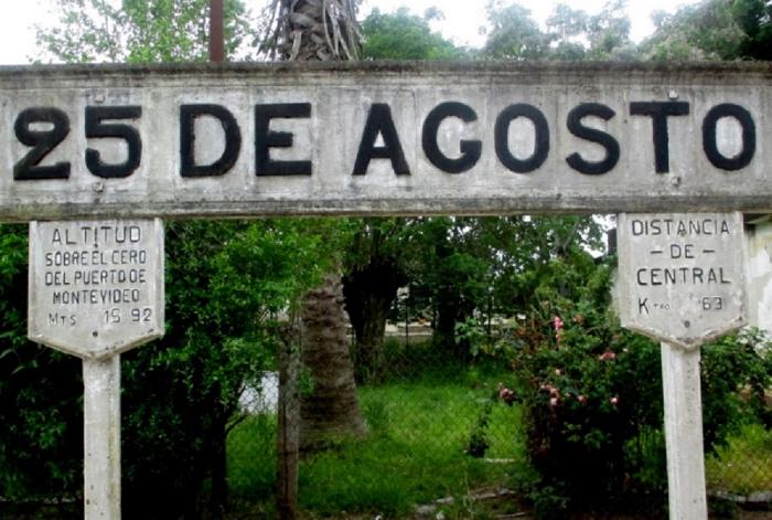 cartel localidad de 25 de Agosto