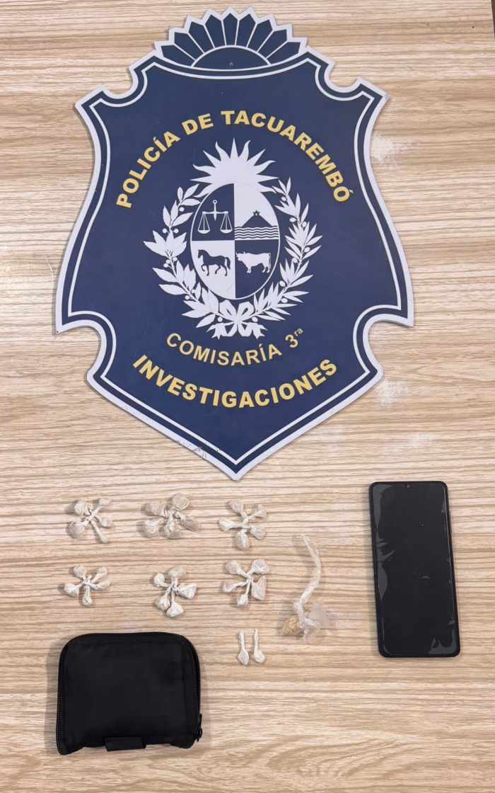 Jefatura de Tacuarembó Drogas incautadas en procedimiento