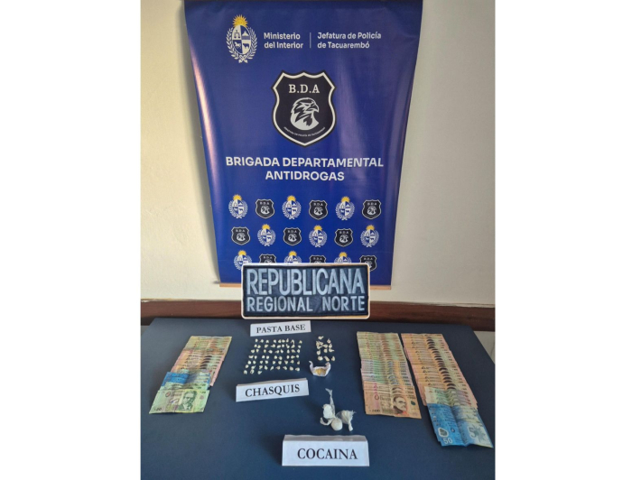 Sustancias estupefacientes incautadas en procedimiento