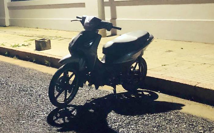 Motocicleta recuperada.