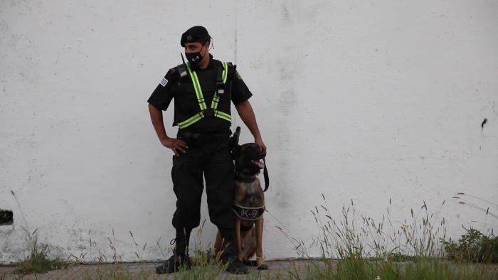 Policía en procedimiento