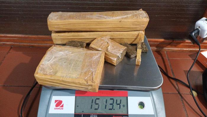 1.513,4 kg de marihuana prensada incautada