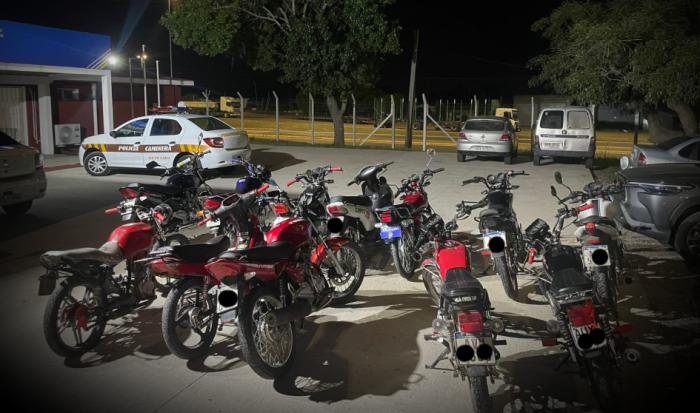 motos incautadas por Policía Caminera