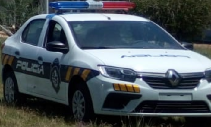 móvil policial estacionado