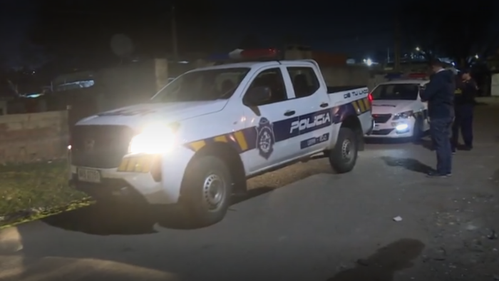 Moviles policiales en operativo