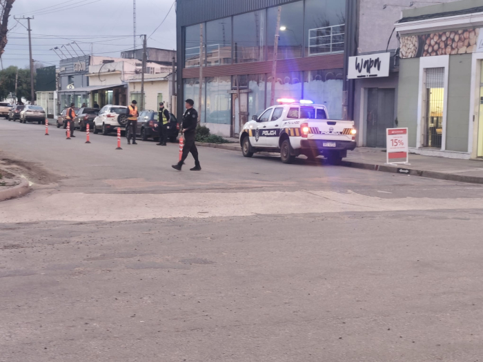 Puesto de control durante operativo de prevención.