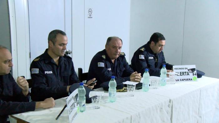 Jefe de Policia y autoridades Policiales en reunión